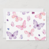 Floral Butterfly Garden Verjaardagsfeestje Foto Bedankkaart (Achterkant)