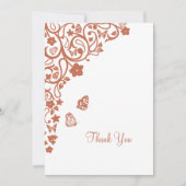 Floral Butterfly Garden Weddenschap Hartelijk dank Bedankkaart (Voorkant)
