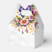 Floral Butterfly Gift Box – Custom Name & Message Bedankdoosjes (Achterkant)