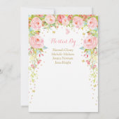 Floral Butterfly Girl Baby shower Kaart (Achterkant)