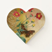 Floral Butterfly Heart Shaped Notitieboek (Achterkant)