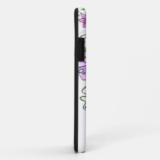 Floral Butterfly Hoesje-Mate iPhone Case (Achterkant/rechts)