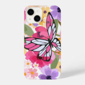 Floral Butterfly iPhone Hoesje (Achterkant)