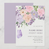 Floral butterfly kaart (Voorkant / Achterkant)