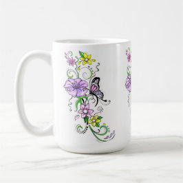 Floral Butterfly Koffiemok