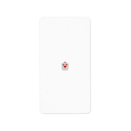 Floral Butterfly Mandala | Paarse Boho Art Design Etiket (Voorkant)