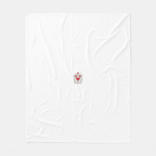 Floral Butterfly Mandala | Paarse Boho Art Design Fleece Deken (Voorkant)