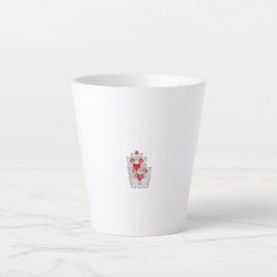 Floral Butterfly Mandala Paarse Boho Art Design Latte Mok