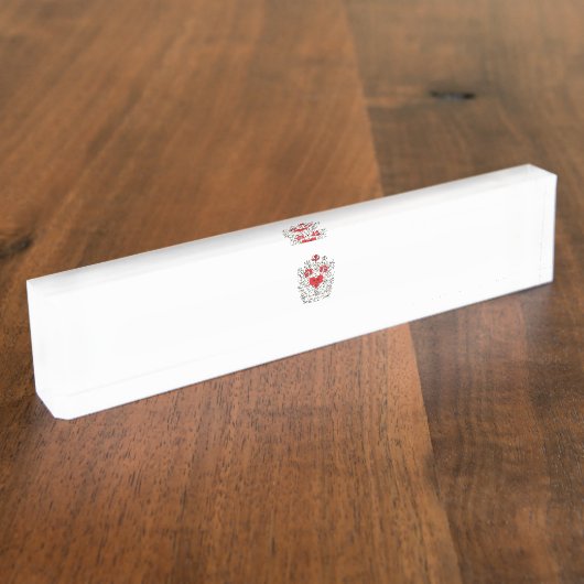 Floral Butterfly Mandala | Paarse Boho Art Design Naambordje (Zijkant)