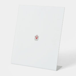 Floral Butterfly Mandala | Paarse Boho Art Design Reclamebord Met Voetstuk