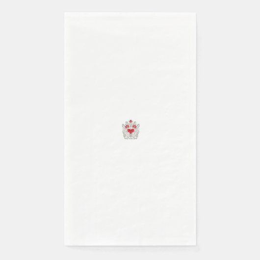 Floral Butterfly Mandala | Paarse Boho Art Design Servet (Voorkant)