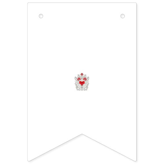 Floral Butterfly Mandala | Paarse Boho Art Design Vlaggetjes (Tweede vlag)