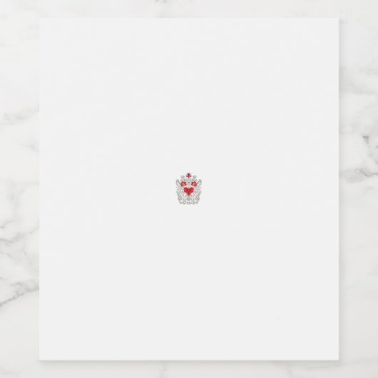 Floral Butterfly Mandala | Paarse Boho Art Design Wijn Etiket (Enkel label)