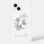 Floral Butterfly Monochrome Eenvoudige stijlvolle  Case-Mate iPhone Case (Achterkant)