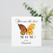 Floral Butterfly Mother's Day Personalized Card Kaart (Staand voorkant)