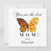 Floral Butterfly Mother's Day Personalized Card Kaart (Voorkant)