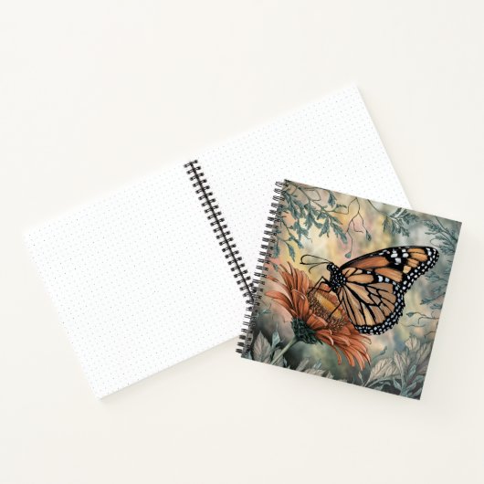 Floral Butterfly Notitieboek (Binnen)