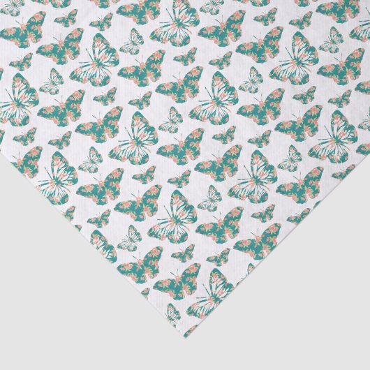 Floral Butterfly Patroon Tissuepapier (Detail)