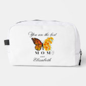 Floral Butterfly Personalized Toiletry Bag Toilettasje (Voorkant)
