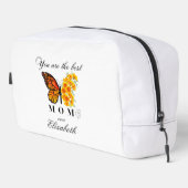 Floral Butterfly Personalized Toiletry Bag Toilettasje (Rechterhoek)