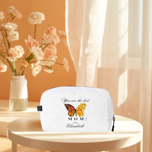 Floral Butterfly Personalized Toiletry Bag Toilettasje