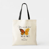 Floral Butterfly Personalized Tote Bag (Achterkant)