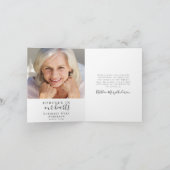 Floral Butterfly Photo Funeral Bedankkaart (Binnen)