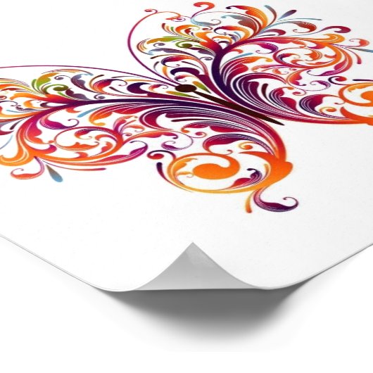 Floral Butterfly Poster (Hoek)