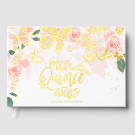 Floral Butterfly Quinceanera Guest Book Gastenboek