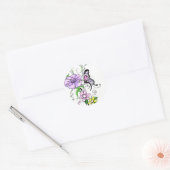 Floral Butterfly Ronde Sticker (Envelop)