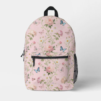Floral Butterfly Rugzak met pioenen