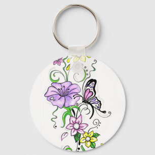 Floral Butterfly Sleutelhanger