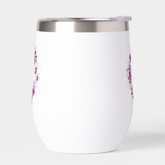 Floral Butterfly Stemless Wine Tumbler (Links)