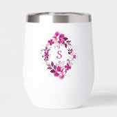 Floral Butterfly Stemless Wine Tumbler (Achterkant)