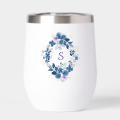 Floral Butterfly Stemless Wine Tumbler (Achterkant)