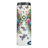 Floral Butterfly Stethoscope Nurse Heart Thermosbeker (Achterkant)