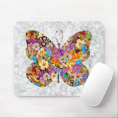 Floral Butterfly  stijl Muismat (Met muis)