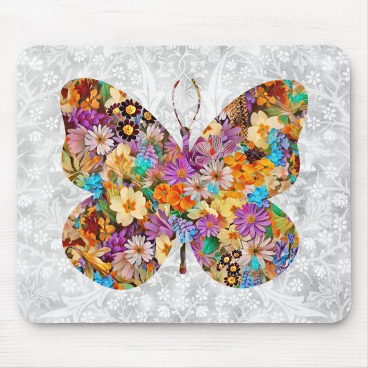 Floral Butterfly  stijl Muismat (Voorkant)