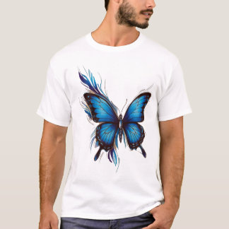 Floral Butterfly Sweatshirt, Hippie Butterfly Swea T-shirt