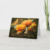 Floral Butterfly Sympathcard Kaart (Voorkant)