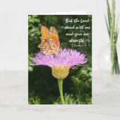 Floral/Butterfly Sympathy, w/Scripture Verse Kaart (Voorkant)