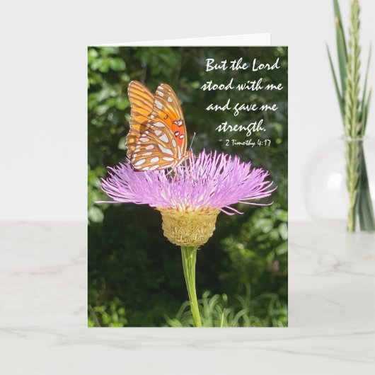 Floral/Butterfly Sympathy, w/Scripture Verse Kaart (Voorkant)