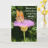 Floral/Butterfly Sympathy, w/Scripture Verse Kaart (Gele Bloem)