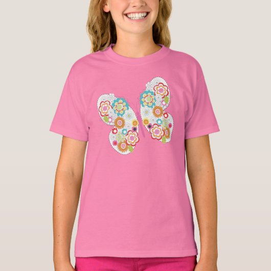 Floral Butterfly T-shirt (Voorkant)