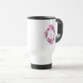 Floral Butterfly Travel Mug Reisbeker (Voorkant rechts)