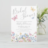 Floral Butterfly Vrijgezellenfeest Kaart (Staand voorkant)