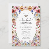 Floral Butterfly Vrijgezellenfeest Kaart (Voorkant)