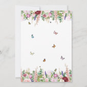 Floral Butterfly Vrijgezellenfeest Kaart (Achterkant)