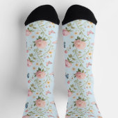 Floral Butterfly Watercolor Socks Sokken (Top)