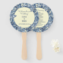 Floral Butterfly Wedding Blue Lt Yellow Waterverf